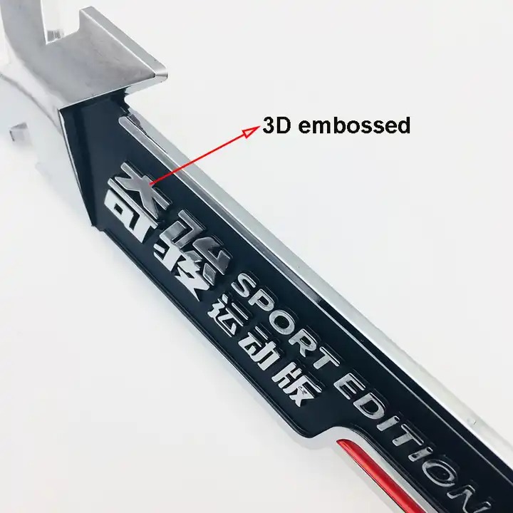 3d塑料徽标/定制3d汽车徽章/ABS镀铬汽车徽章
