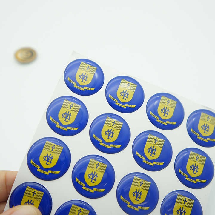 定制3d圆顶标志标签透明滴胶贴纸太阳镜LOGO标签