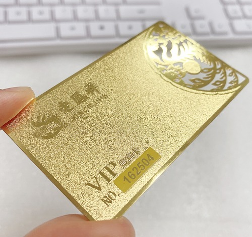 定制金属刷雕徽标豪华不锈钢金属VIP感谢卡参观礼品卡金属名片
